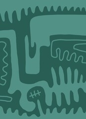 Abstract image for printing. Picture for modern interiors. The picture is painted by hand on a tablet. © neurostructure