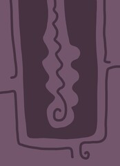 Abstract image for printing. Picture for modern interiors. The picture is painted by hand on a tablet. © neurostructure