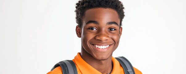 Happy student smiling.