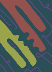 Abstract image for printing. Picture for modern interiors. The picture is painted by hand on a tablet. © neurostructure