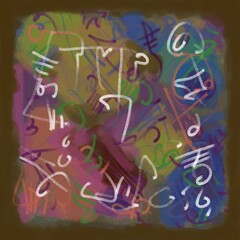 Abstract image for printing. Picture for modern interiors. The picture is painted by hand on a tablet. © neurostructure