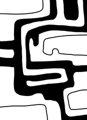 Abstract image for printing. Picture for modern interiors. The picture is painted by hand on a tablet. © neurostructure