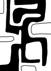 Abstract image for printing. Picture for modern interiors. The picture is painted by hand on a tablet. © neurostructure