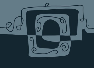 Abstract image for printing. Picture for modern interiors. The picture is painted by hand on a tablet. © neurostructure