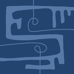 Abstract image for printing. Picture for modern interiors. The picture is painted by hand on a tablet. © neurostructure