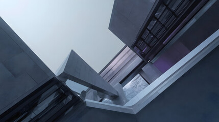 Geometric architectural design space background image
