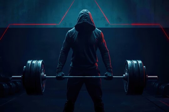 A man is lifting a heavy weight bar in a gym