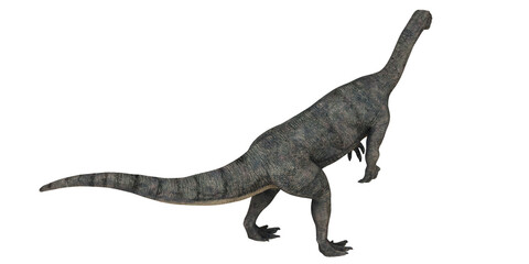 Realistic 3D model of a walking dinosaur. © Ilie