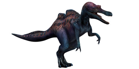 Fototapeta premium Illustration of a vibrant Spinosaurus dinosaur.