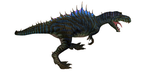 Fototapeta premium Spinosaurus dinosaur roaring in full display