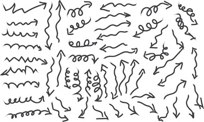 Obraz premium Hand drawing arrow designs for creative illustrations