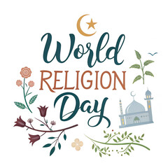 World Religion Day Unity Concept, Global Faith and Belief Harmony, Interfaith Peace and Diversity Background, World Religion Day Spiritual Symbol Design, Religious Diversity and Human Unity Theme