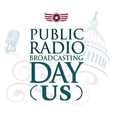 Public Radio Broadcasting Day USA Celebration, National Public Radio Broadcasting Day Concept, Public Radio Media Awareness Day United States, American Public Radio Broadcasting Background, Public Rad