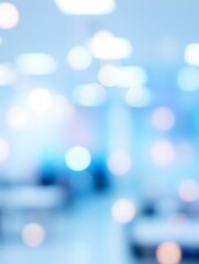 Blue Bokeh Abstract Background Soft Light Copy Space Backdrop