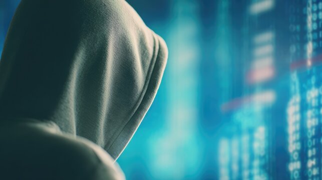 Anonymous Hacker in Hoodie Using Computer Code in Dark Cybersecurity Concept - Powered by Adobe