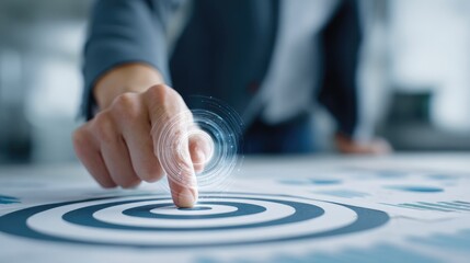 Finger Touching Digital Target Interface Representing Precision and Strategy