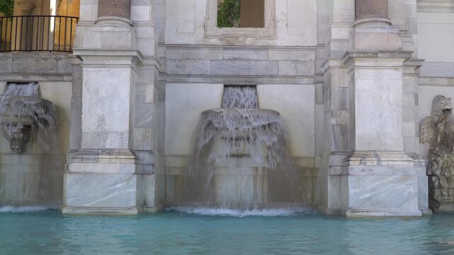 The Acqua Paola fountain located on the Janiculum Hill in Rome, Italy