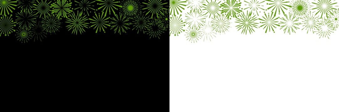 green fireworks decoration for new year 