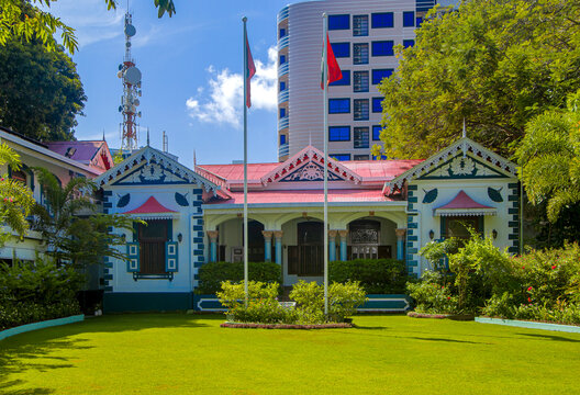 Muliaage, the residence of republic president. Male, Maldives