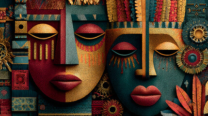 Celebrating african heritage black history month event flyer with vibrant cultural design. Black History Month