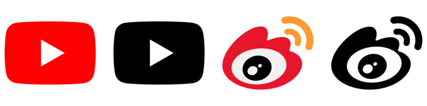 YouTube Weibo Icons