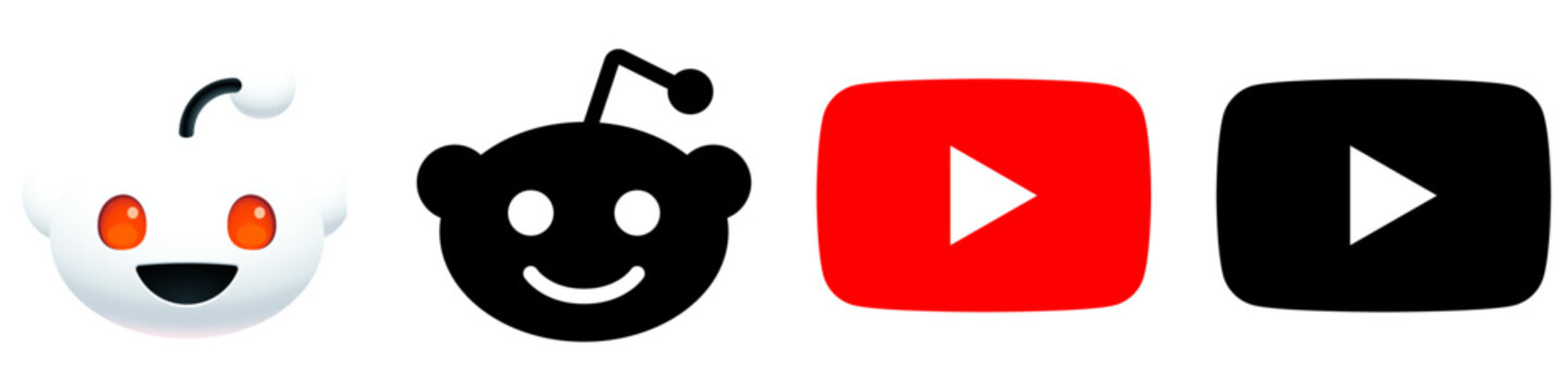 Reddit YouTube Icons