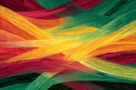 Abstract colorful background with waves and lines. Abstract background in red yellow and green for black history month