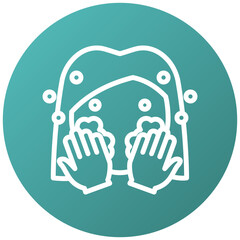 Obraz premium Face Wash Gradient Fill Icon, Mini Illustration Relate To Personal Care. Use For Modern Concept, Ui, Ux Web And App Development.