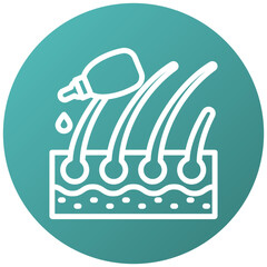 Fototapeta premium Hair Oil Gradient Fill Icon, Mini Illustration Relate To Personal Care. Use For Modern Concept, Ui, Ux Web And App Development.