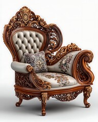 Ornate royal chair furniture high resolution picture