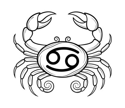 Discord crab against white background