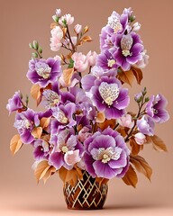 Sophisticated floral arrangement luxury home decor high resolution picture