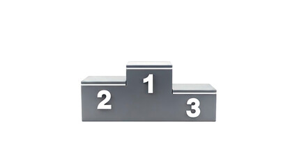 Dark Podium for First, Second, and Third Place