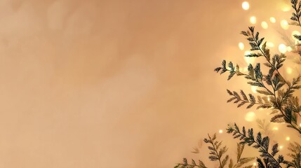 Cozy new year background featuring soft warm lighting and subtle festive elements, creating a serene atmosphere perfect for holiday celebrations and seasonal greetings