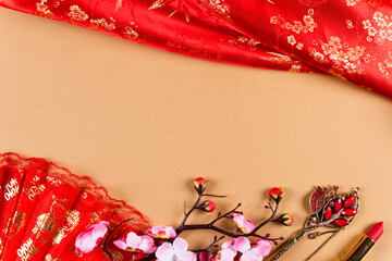 Festive East Asian Beauty and Culture Elements