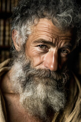 Portrait of Archimedes engaging in profound thoughts during ancient Greek times