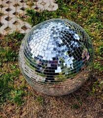 silver disco ball