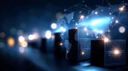 Global business logistics import export conceptual background featuring container cargo freight ship transport operations international trade visualization maritime shipping