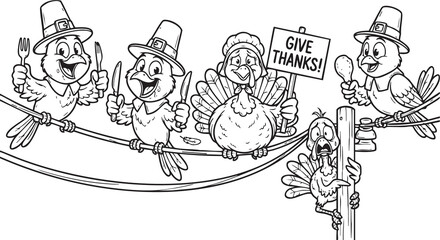 funny bird on a wire, bird, food, rose, xmas, flower, seamless, fairy tale, fantasy, art, winter, fairytale, outline, pattern, children, cat, nature, animal, coloring book, sketch, drawing, vector, il