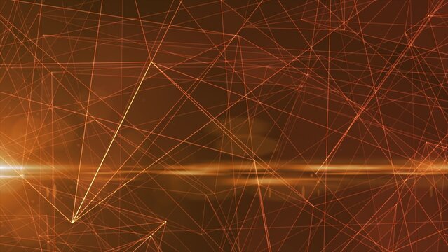 Abstract orange lines glowing high tech digital energy abstract background