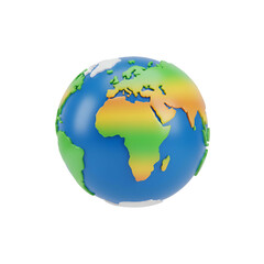 Fototapeta premium Colorful Globe Representing Earth Planet.