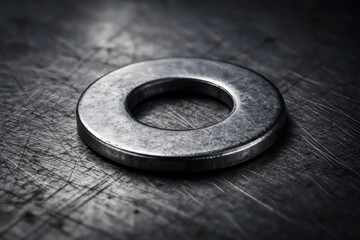 Industrial Metal Washer Close-Up