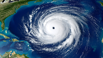 Satellite View of Powerful Tropical Cyclone