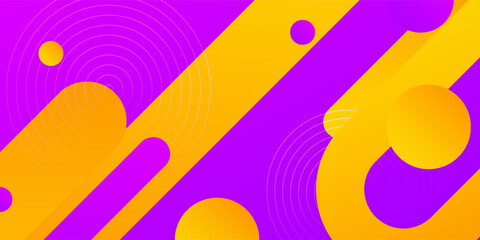 Abstract purple and yellow gradient geometric background. Bright color gradation. Dynamic and colorful banner concept. Eps10 vector