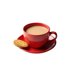Red Tea Cup and Cookie