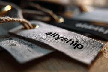 Allyship Tag on Fabric - Diversity and Inclusion Concept