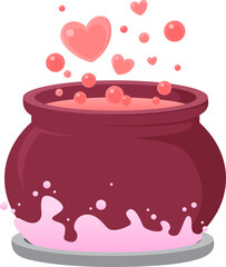 Potion cauldron, potion lover illustration design