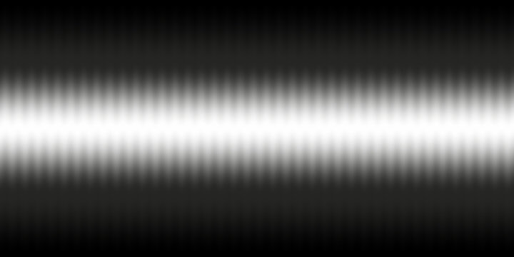 Horizontal interference bands with bright central fringe, layered in symmetrical wave pattern and fading intensity