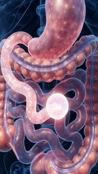 3D visualization of digestion process in human stomach