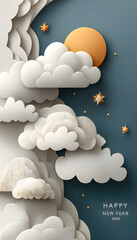 Happy New Year 2026 Nature Card